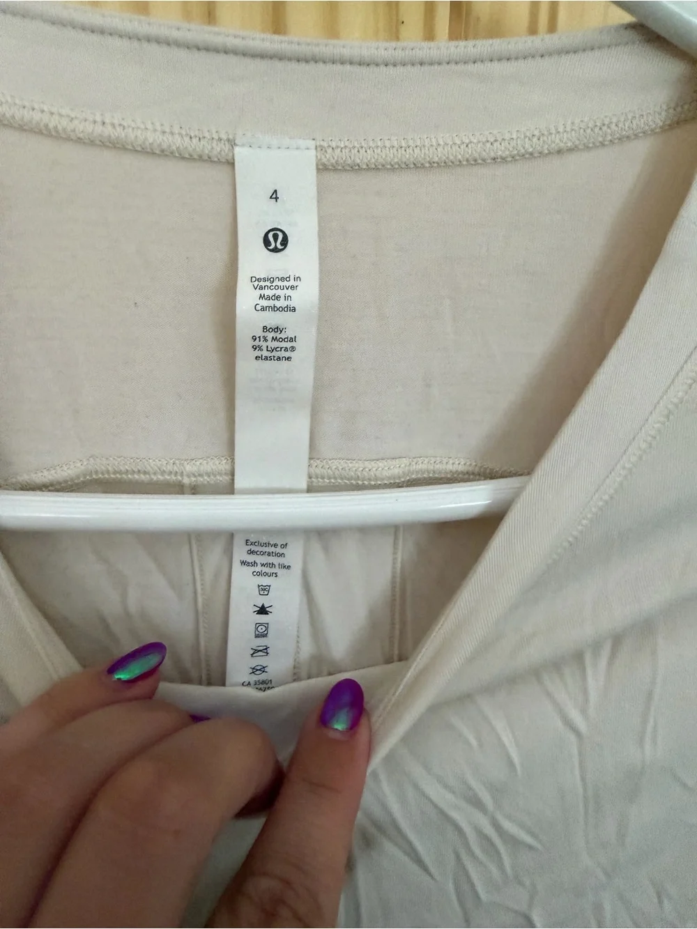 Lululemon Light Beige Long Sleeve